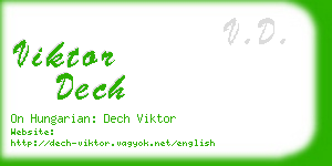 viktor dech business card